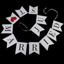 1 "JUST MARRIED" Wedding Banner Party Decoration Bunting Garland Photo Booth Hot