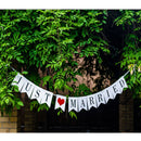 1 "JUST MARRIED" Wedding Banner Party Decoration Bunting Garland Photo Booth Hot