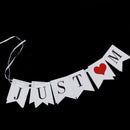 1 "JUST MARRIED" Wedding Banner Party Decoration Bunting Garland Photo Booth Hot