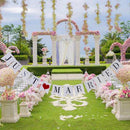 1 "JUST MARRIED" Wedding Banner Party Decoration Bunting Garland Photo Booth Hot