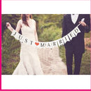 1 "JUST MARRIED" Wedding Banner Party Decoration Bunting Garland Photo Booth Hot