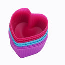 8pcs of Heart Silicone Muffin Cup Cupcake Baking Mould Jelly Pudding Tray Mold