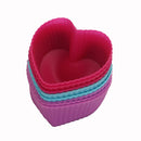 8pcs of Heart Silicone Muffin Cup Cupcake Baking Mould Jelly Pudding Tray Mold