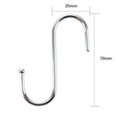 25PCS S Hooks Stainless Steel Multifunctional Storage Rack for Work Shop Garden
