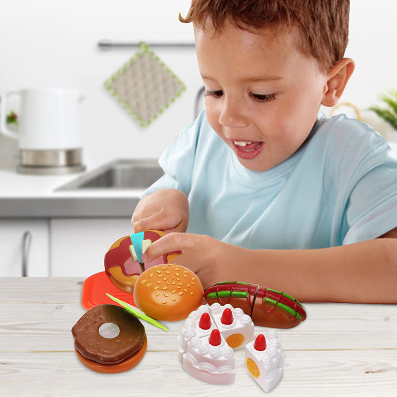 House-Toys Play Western Kitchen Hamberg Pastry Breakfast Excellent Cutting Set