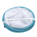 2-Layer Double-Hanging-Clothes Drying-Rack Laundry-Basket Folding Round Net