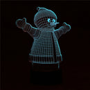 Led-Lamp Snowman-Night-Light Change Christmas-Gift Holiday Home-Decor Baby Kids