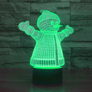 Led-Lamp Snowman-Night-Light Change Christmas-Gift Holiday Home-Decor Baby Kids