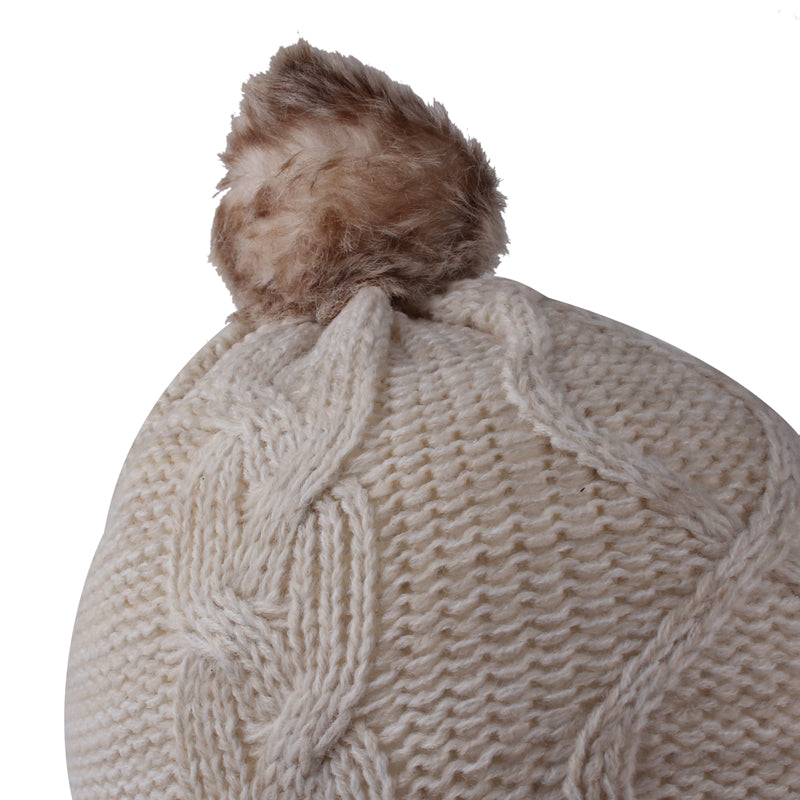 1 x Cute Knitted Wool Hat Baby Boys Girls Fashion Pullover Hair Ball Cartoon Hot