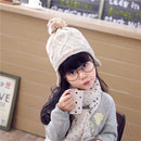 1 x Cute Knitted Wool Hat Baby Boys Girls Fashion Pullover Hair Ball Cartoon Hot