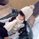 1 x Cute Knitted Wool Hat Baby Boys Girls Fashion Pullover Hair Ball Cartoon Hot