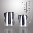 1x Stainless Steel Coffee Pitcher Pull Flower Cup With Scale Best Tools