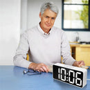 Digital Alarm Clock LED Display Multi functional Snooze 12/24H Mirror Clock