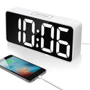 Digital Alarm Clock LED Display Multi functional Snooze 12/24H Mirror Clock