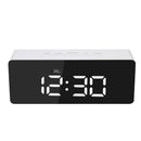 Digital Alarm Clock LED Display Multi functional Snooze 12/24H Mirror Clock