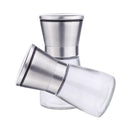 Salt and Pepper Grinder Set Ceramic Mills Stainless Steel Shakers Spic