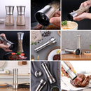 Salt and Pepper Grinder Set Ceramic Mills Stainless Steel Shakers Spic