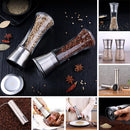Salt and Pepper Grinder Set Ceramic Mills Stainless Steel Shakers Spic
