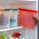 2 pcs Silicone Fresh Bags Reusable Fridge Food Sealing Storage Fruit Meat Best