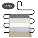 2Pcs Stainless Clothes Hanger Multi Functional Storage Organiser Newest Useful