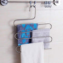 2Pcs Stainless Clothes Hanger  Multi Functional Storage Organiser Newest Useful