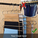 Clothes Hanger Space Saver Multi Functional Storage Organiser Stainless Steel
