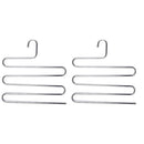 2Pcs Stainless Clothes Hanger  Multi Functional Storage Organiser Newest Useful