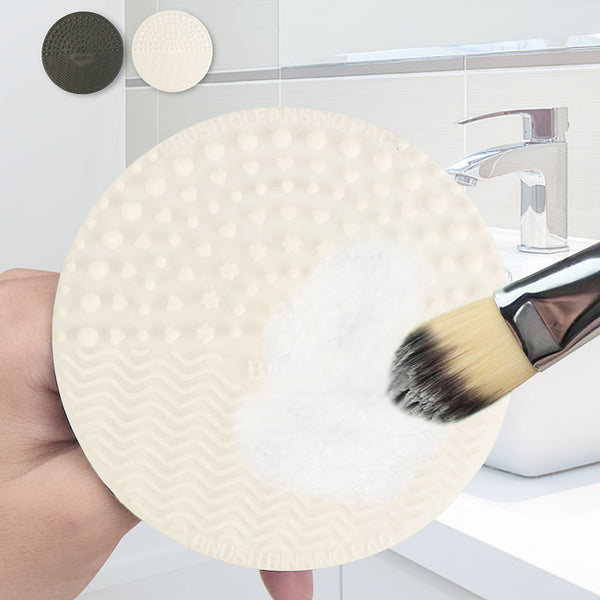 2x Scrubber-Board Cleaner-Pad Makeup-Brush Foundation Hand-Tool Silicone