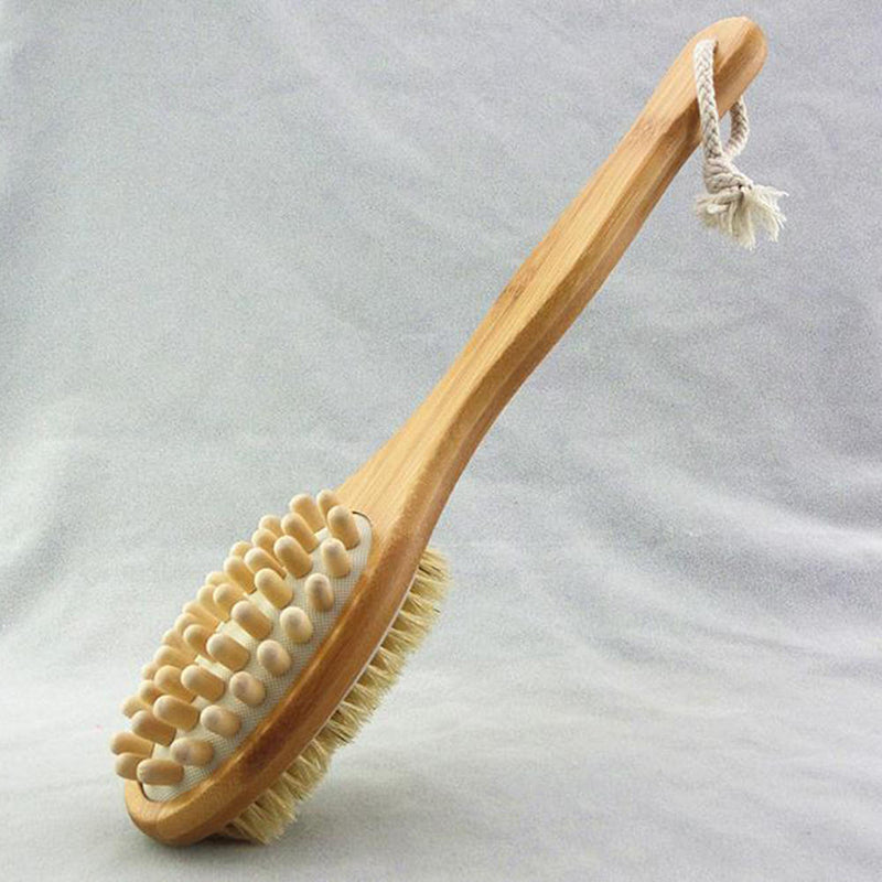 Shower-Massage-Brush Body-Brush Bathroom-Product Long-Handle Bamboo Home