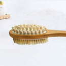 Body Scrubber Bath Brush Extra Long Handle Double Sided Bamboo Boar Bristles