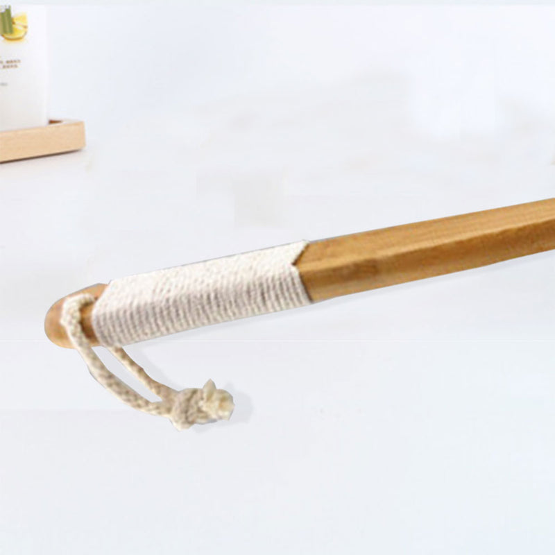 Body Scrubber Bath Brush Extra Long Handle Double Sided Bamboo Boar Bristles