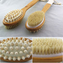 Bath-Brush Massage Whole-Handle Bamboo-Bristle Body-Cleaning Fashion Long