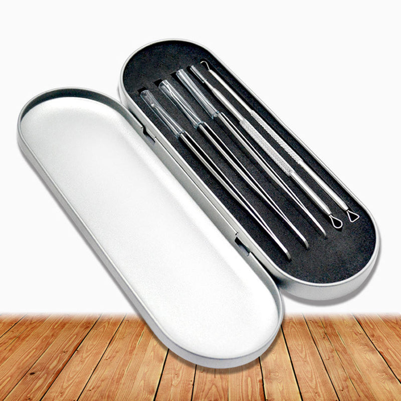 1 Set Curved Blackhead Acne Clip Needle Tweezers Pimple Popper Extractor Remover