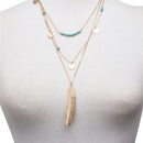 Three-layer Fashion Women Lady Alloy Clavicle Choker Necklace Charm Chain Jewelr