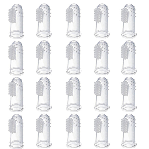 20x Soft Finger Toothbrush Pet Dog Oral Dental Cleaning Teeth Care Hygiene Brush