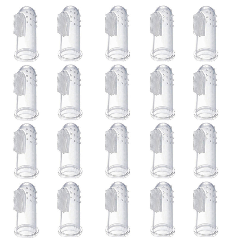 20x Soft Finger Toothbrush Pet Dog Oral Dental Cleaning Teeth Care Hygiene Brush