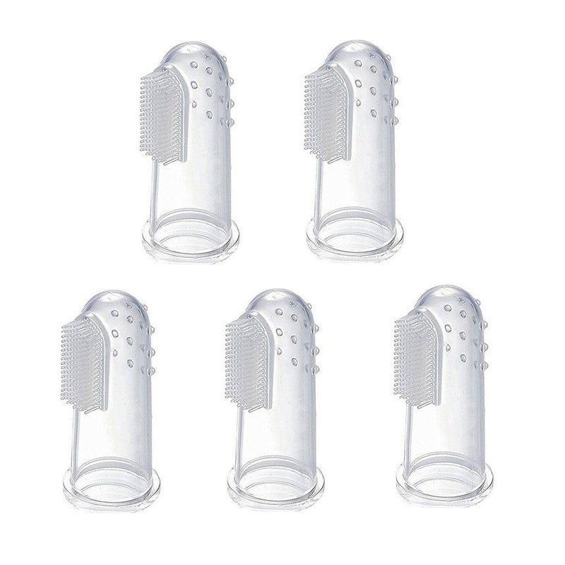 5pcs Super Soft Pet Finger Toothbrush Dog Cat Brush Addition Bad Breath