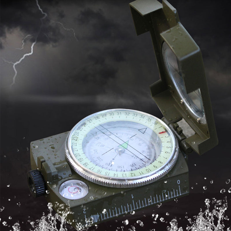 1 Pcs Pocket Military Army Geology Metal Compass Military Green Color