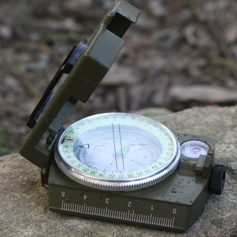 1Pc Pocket Military Army Geology Metal Compass Military Green Color New