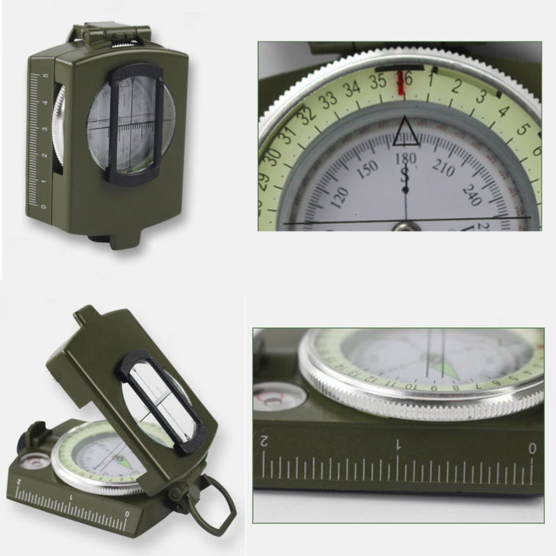 1Pc Pocket Military Army Geology Metal Compass Military Green Color New