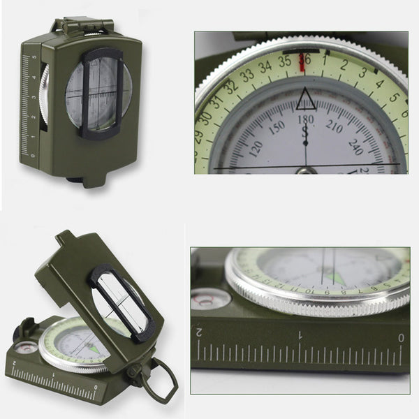 1Pc Pocket Military Army Geology Metal Compass Military Green Color New