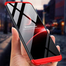 GKK Three Stage Splicing Full Coverage PC Case for Asus Zenfone Max Pro (M2) ZB631KL (Black Red)
