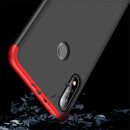 GKK Three Stage Splicing Full Coverage PC Case for Asus Zenfone Max Pro (M2) ZB631KL (Black Red)