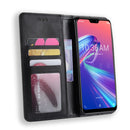 Magnetic Buckle Retro Texture Horizontal Flip Leather Case for Asus Zenfone Max Plus (M2) ZB634KL / Zenfone Max Shot ZB634KL, with Holder & Card Slots & Wallet (Black)