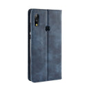 Magnetic Buckle Retro Texture Horizontal Flip Leather Case for Asus Zenfone Max Plus (M2) ZB634KL / Zenfone Max Shot ZB634KL, with Holder & Card Slots & Wallet (Blue)