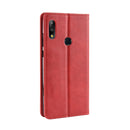 Magnetic Buckle Retro Texture Horizontal Flip Leather Case for Asus Zenfone Max Plus (M2) ZB634KL / Zenfone Max Shot ZB634KL, with Holder & Card Slots & Wallet (Red)