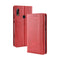 Magnetic Buckle Retro Texture Horizontal Flip Leather Case for Asus Zenfone Max Plus (M2) ZB634KL / Zenfone Max Shot ZB634KL, with Holder & Card Slots & Wallet (Red)