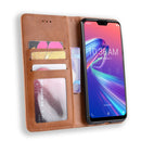 Magnetic Buckle Retro Texture Horizontal Flip Leather Case for Asus Zenfone Max Plus (M2) ZB634KL / Zenfone Max Shot ZB634KL, with Holder & Card Slots & Wallet (Brown)