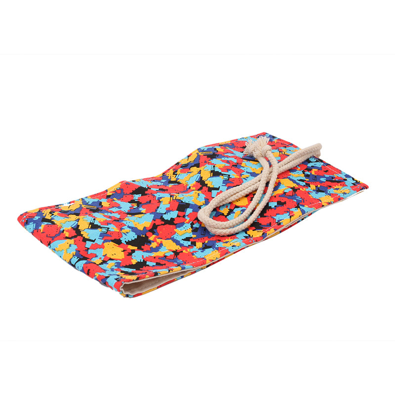 Canvas Bag Holder Roll Up Stationery Pen Brushes Make-up Pencil Case Pouch