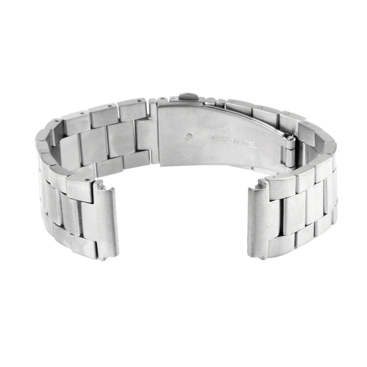 22mm Stainless Bead Hidden Butterfly Buckle Closure Strap Bracelet Band for Huawei Watch GT / GT 2/ GT 2 Pro